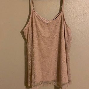 Cream tan lace torrid swing tank size 1